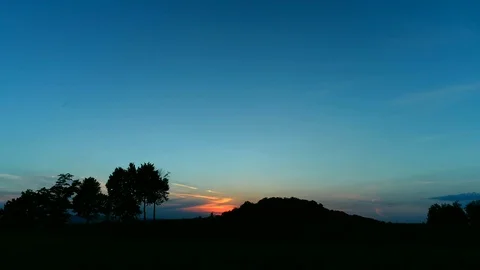 Aerial 4K view of dramatic golden light sunset. Stock Footage 115800480
