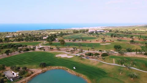 Aerial 4k view of Golf Course in summer sunny day 스톡 동영상 172436074