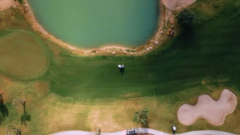 Aerial 4k view of Golf Course in summer sunny day Vídeos de archivo 172436280