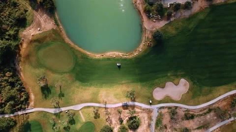 Aerial 4k view of Golf Course in summer sunny day Stock-Footage 172436381