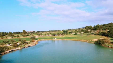 Aerial 4k view of Golf Course in summer sunny day Vídeos de archivo 172436394