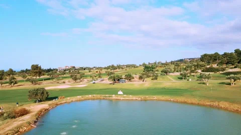 Aerial 4k view of Golf Course in summer sunny day Vídeos de archivo 172436397