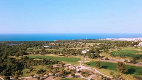 Aerial 4k view of Golf Course in summer sunny day Vidéo 172436445