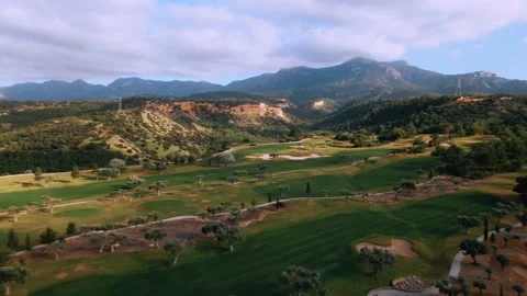 Aerial 4k view of Golf Course in summer sunny day 스톡 동영상 172436506