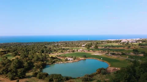 Aerial 4k view of Golf Course in summer sunny day 库存影片 172436515