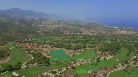 Aerial 4k view of Golf Course in summer sunny day 스톡 동영상 172436573