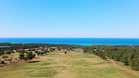 Aerial 4k view of Golf Course in summer sunny day Stock Footage 172437529