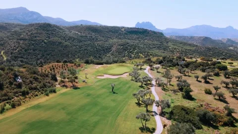 Aerial 4k view of Golf Course in summer sunny day Vídeos de archivo 172437594