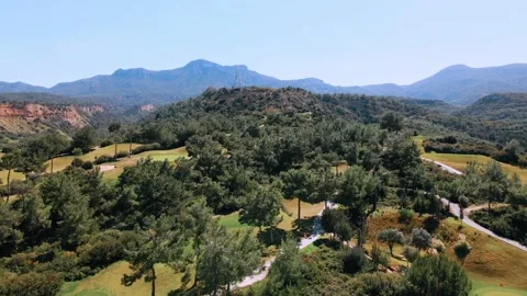Aerial 4k view of Golf Course in summer sunny day Video stock 172437754