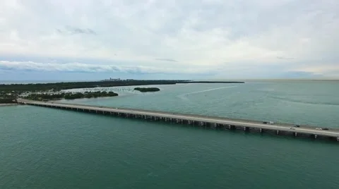 Aerial 4K Virginia Key Beach Park in Key Biscayne, Florida Stock Footage 59124928
