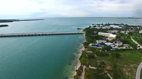Aerial 4K Virginia Key Beach Park in Key Biscayne, Florida Stock Footage 59125169