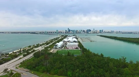 Aerial 4K Virginia Key Beach Park in Key Biscayne, Florida Stock Footage 59125249
