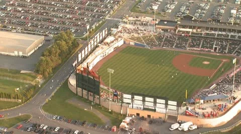 Aerial 5 Baseball Field  Stock Footage 22028239