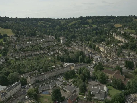 Aerial 6 of Bath, UK Stock Footage