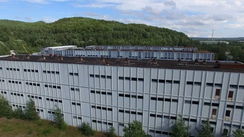 Aerial of Abandoned Post-Soviet Blocks of Flats 動画素材 86246796