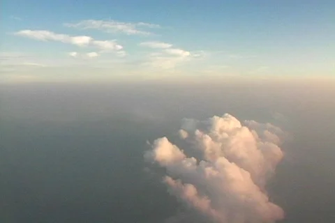 Aerial above clouds 01 Stock Footage 491386