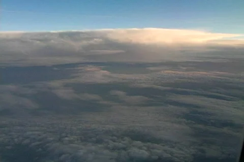 Aerial above clouds 03 Stock Footage 491391