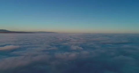 Aerial above the clouds evening timelapse Stock Footage 146647664