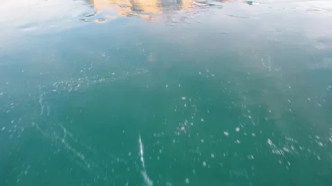 Aerial Abraham Lake Methane Bubbles and Frozen Reflections Fly Through Stock Footage 339824238