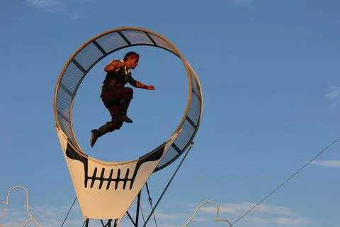 Aerial Acrobat Act Stock Photos