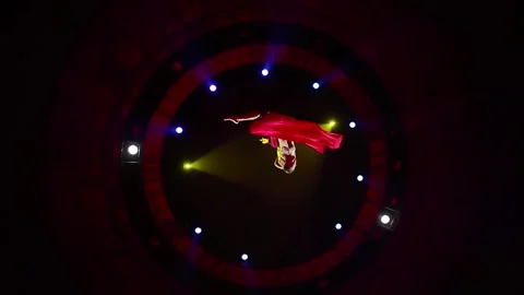 Aerial acrobat performance in the circus Video stock 146960742