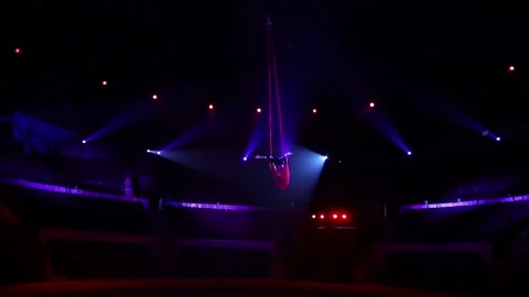 Aerial acrobat performance in the circus Video stock 146960749