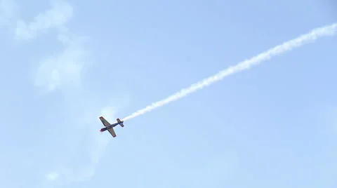 Aerial acrobatic exhibition Stock Footage 53845459
