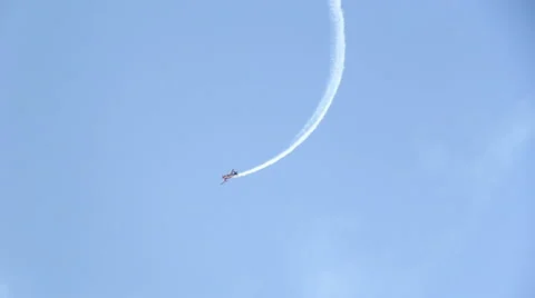 Aerial acrobatic exhibition Stock Footage 53845495
