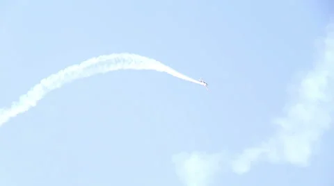Aerial acrobatic exhibition Stock Footage 53845533