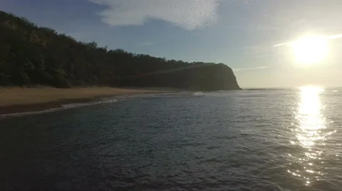 Aerial Aerial Low Flight Along Beach Video stock 62445341