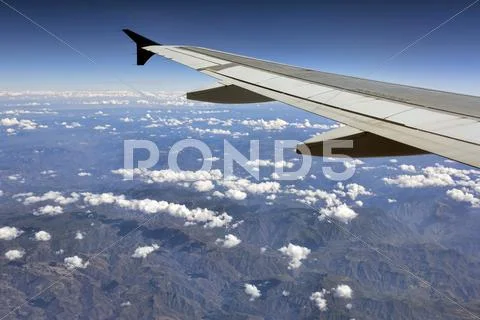 Aerial Aircraft Wing Mountains Northern Mexico