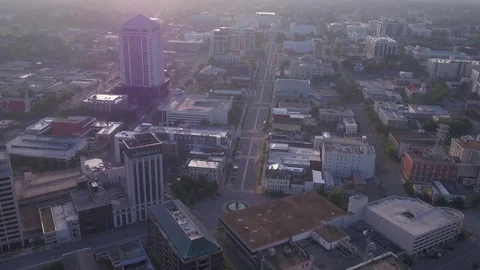 Aerial Alabama Montgomery July 2017 Sunrise 4K Inspire 2 Stock Footage