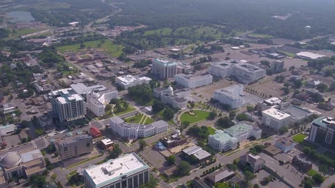 Aerial Alabama Montgomery July 2017 Sunny Day 4K Inspire 2 Stock Footage