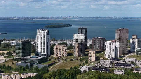 Aerial Almere Duin Video stock 320180097