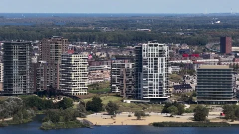 Aerial Almere Duin Video stock 320180141