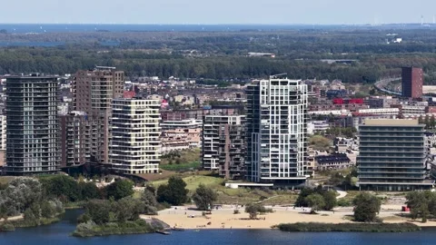 Aerial Almere Duin Video stock 320180149
