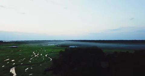 Aerial of Amazon River Basin Stock Footage 97368746