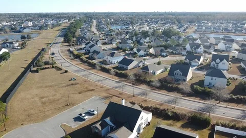 Aerial American Suburbs Stock Footage