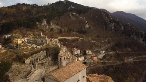 Aerial in ancient town Stock Footage 101602090