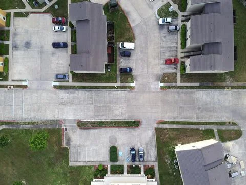Aerial of a apartment complex Stock Photos