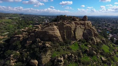 Aerial Approach View by Drone from Back of Stoney Point in 4k and 30fps Stock Footage 72157089