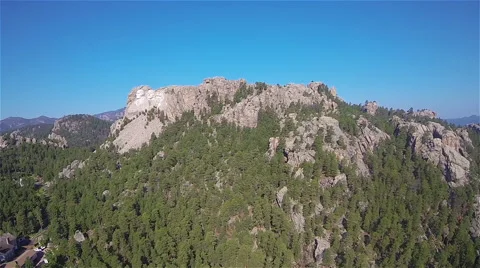 Aerial Approaching Mt. Rushmore Stock Footage 44093292