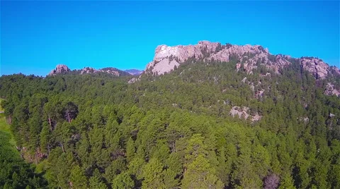 Aerial Approaching Mt. Rushmore Stock Footage 44093465