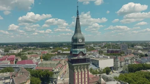 Aerial architectural complex Stock Footage 247260148