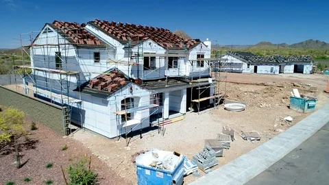 Aerial Arizona New Home Construction Mou... | Stock Video | Pond5