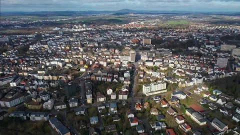 Aerial around the city Giessen Stock Footage 265073733