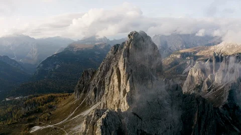 Aerial Around the peaks of the Dolomites 2 Stock Footage