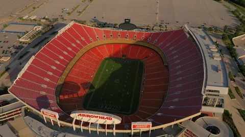 Aerial of Arrrowhead Stadium 库存影片 117325939