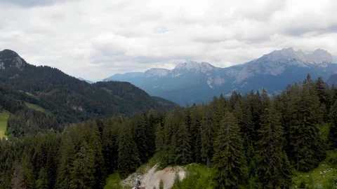 Aerial Austrian Alps Stock Footage 91977144