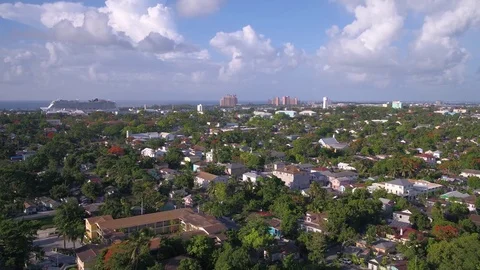 Aerial Bahamas Nassau July 2017 Sunny Day 4K Inspire 2 Stock Footage